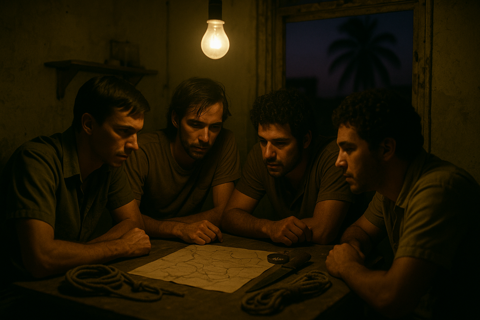 Four men plan their escape